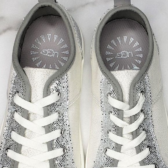 NWOT UGG Canvas Lace-up Sparkle Sneaker, Women's 4 - Picture 6 of 7